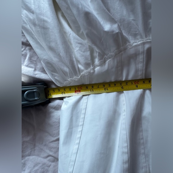 WAYF White Lace Trim Corset Bodice Midi Dress Romantic Fit & Flare XS - Picture 10 of 13